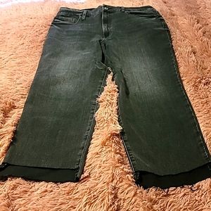 Express flexx jeans.  Straight ankle high rise. Size Large.